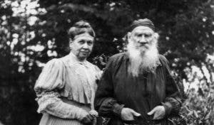 Levas Tolstojus su žmona Sofija