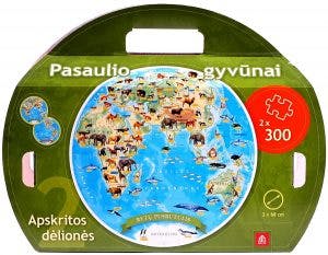 Pasaulio gyvūnai. 2 apskritos dėlionės